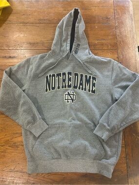 Notre Dame Gray Logo Hoodie